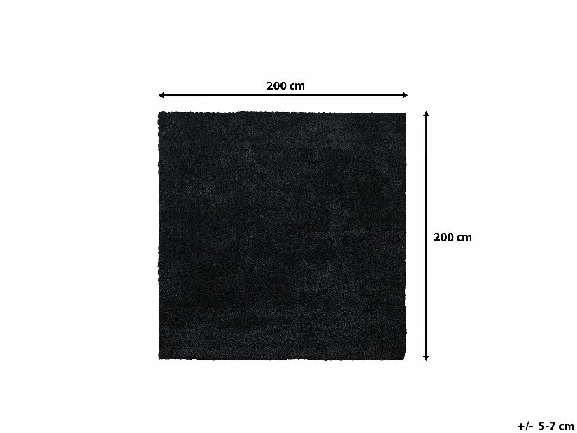 Szőnyeg 200x200 cm Damte (fekete)
