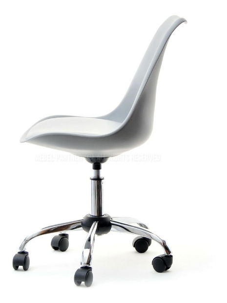 Stolička Large Move (sivá + chrómová)