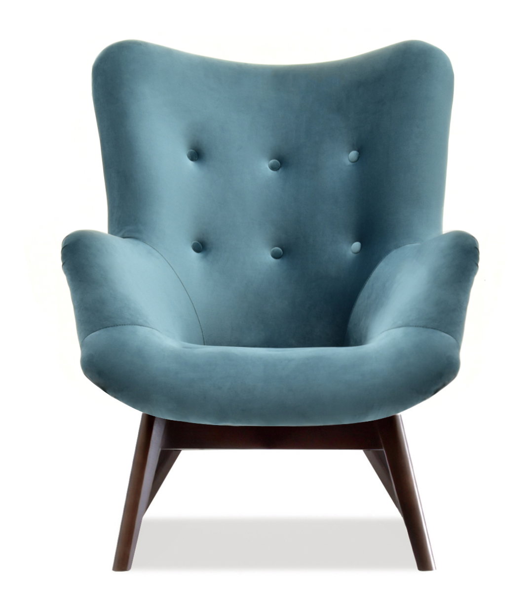 Fotoliu relax Florentino (albastru + nuc)