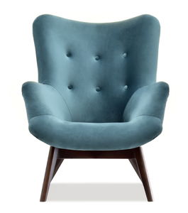 Relaxačné kreslo Florentino (modrá + orech)