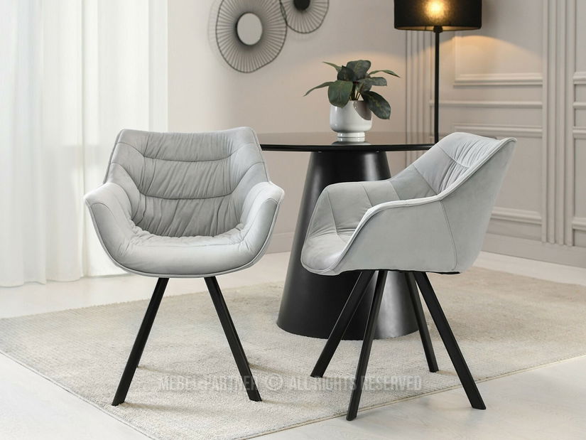 Szék Nina(világos szürke + fekete)