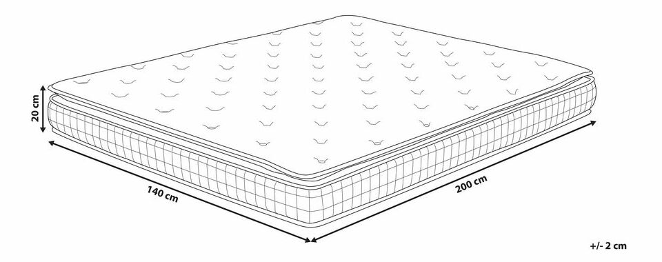 Penový matrac 140x200 cm CHERUM (tvrdý)