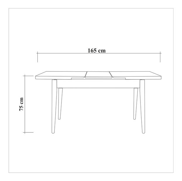 Széthúzható étkezőasztal Vlasta 1 (fehér) (6 fő részére)
