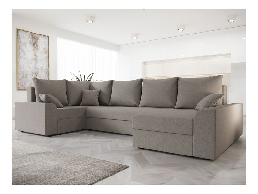 Rohová sedacia súprava Dusk Long (béžová) (L)