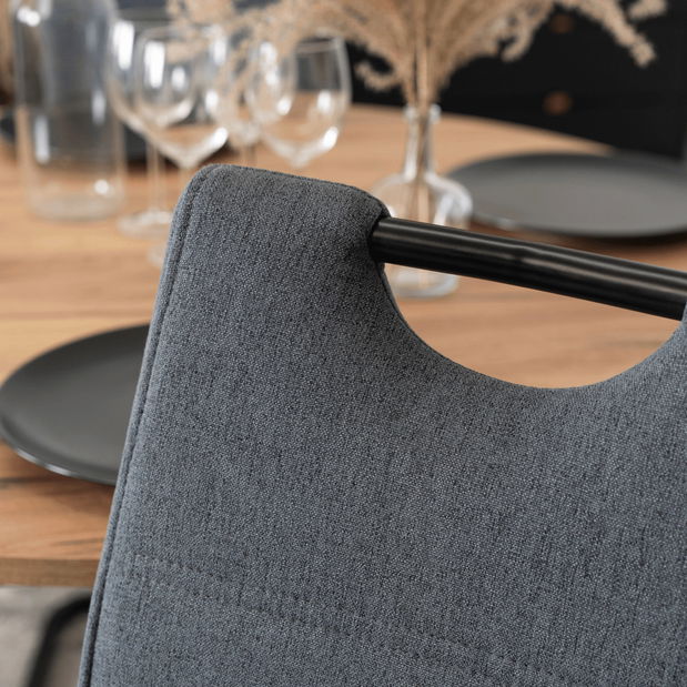 Blagovaonska stolica Lesione (tamnosiva + crna) 