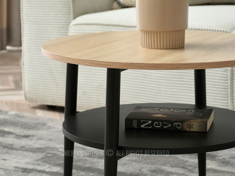 Stolić za kavu Randolf S (sonoma + crna)
