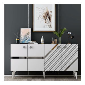 Szekrény Tabivo (fehér + ezüst) 