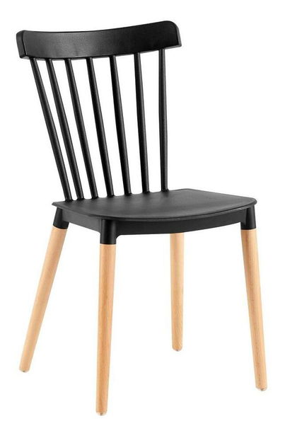 Scaun de sufragerie COSIMA (Negru + fag)