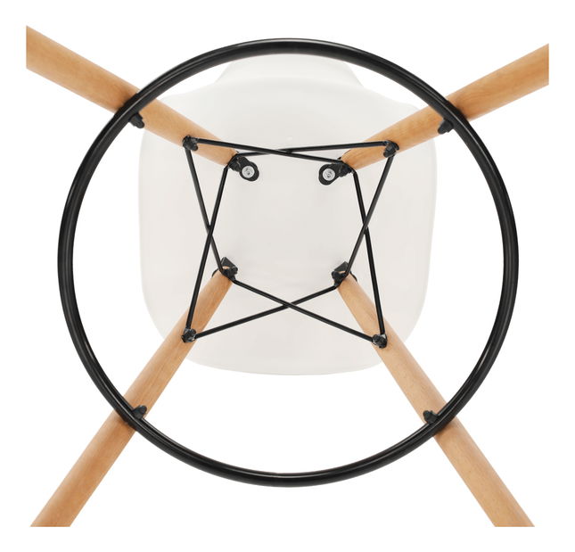 Barová stolička Caribik (biela + buk)