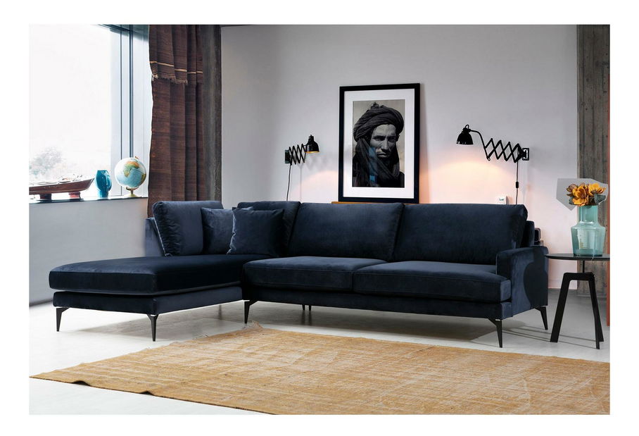 Colțar Papirolla (S) (albastru marin + negru)