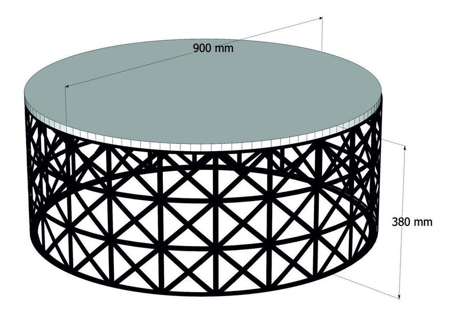 Stolić za kavu Vutada (hrast + crna)
