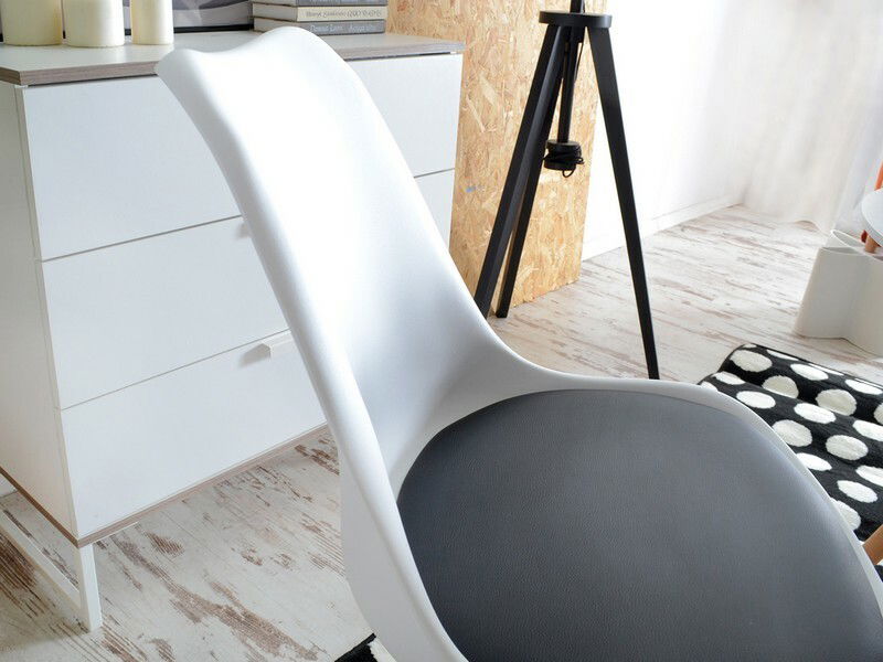 Scaun Large Otoc (alb + negru)