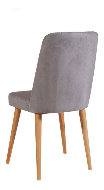 Set mobilier sufragerie Senteago 1 (pentru 6 persoane) (pin atlantic + alb + gri)