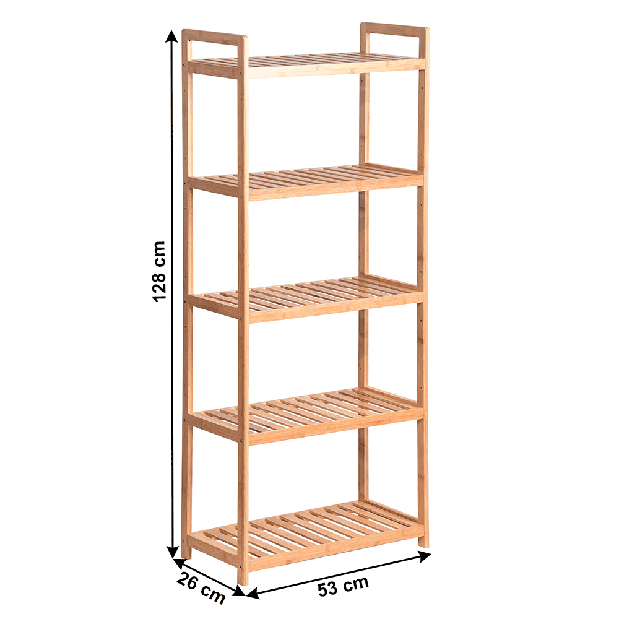 Raft 5-rafturi Andor TYP 3 (bambus natural)