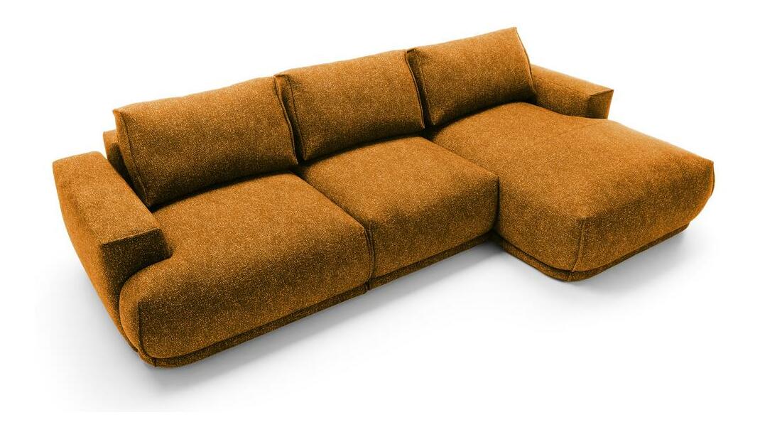 Rohová sedacia súprava Dita (P) (horčicová + čierna)