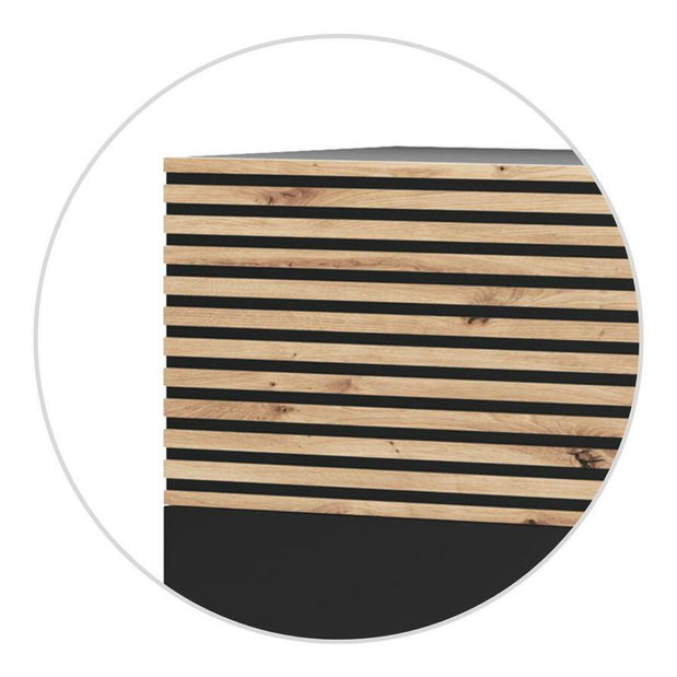Dulap Lamellito L2 (negru + stejar)