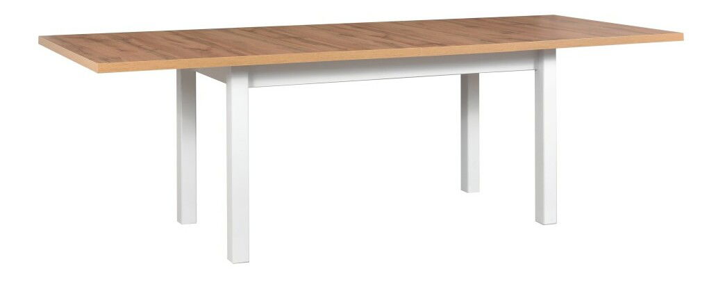 Jedálenský stôl Mitchell 2 XL (dub wotan + biela) (pre 6 až 8 osôb)