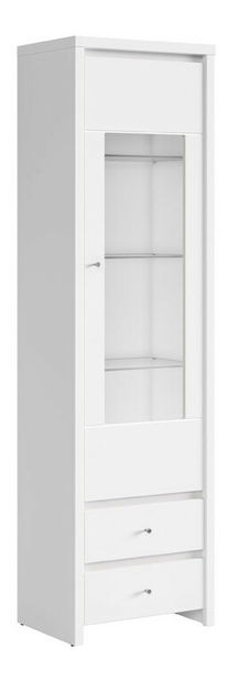 Vitrína BRW Karet REG1W2S (biela + biela matná)