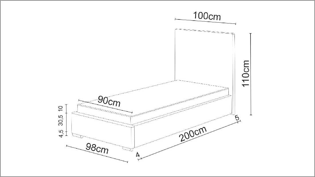 Jednolôžková posteľ 90 cm Foxxie 1 (ružová)