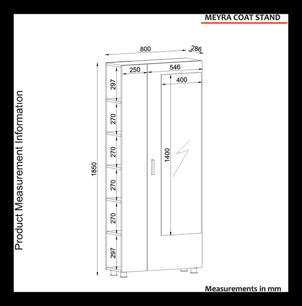 Előszoba szett Mery (fehér)
