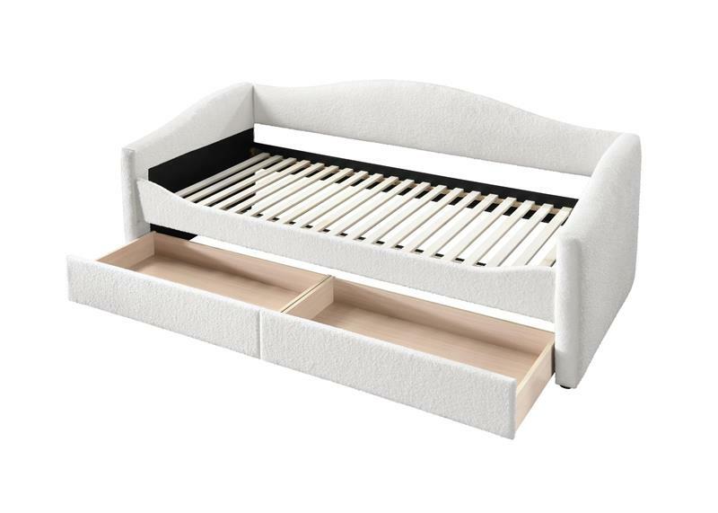 Jednolôžková posteľ 90 cm Clyde (krémová)