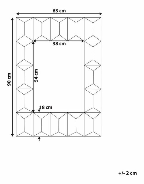 Zidno ogledalo Hadrian (tamno drvo)