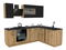 Sarok konyha 240x180 cm Vestia 1 (evoke tölgy + fekete)
