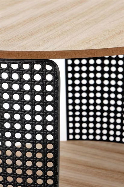 Dohányzóasztal Tran (természetes fa + fekete)