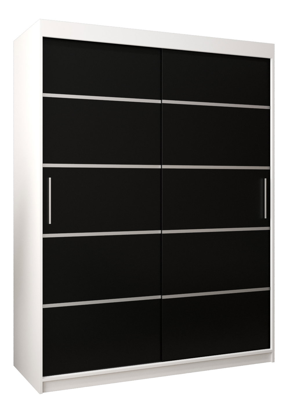 Ruhásszekrény 150 cm Verika 1 150 (fehér + fekete)