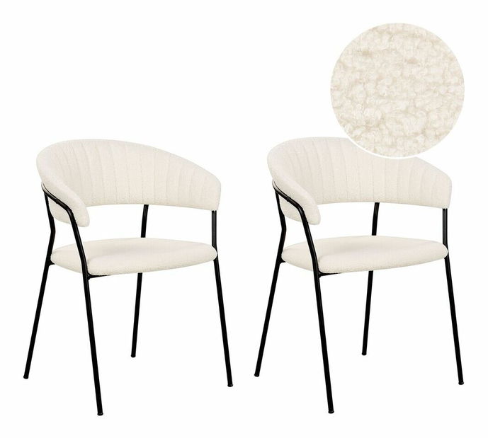 Set 2 ks jedálenských stoličiek Maryna (biela)