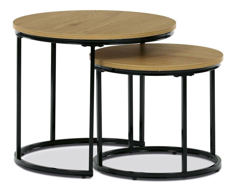 Set 2 konferenčných stolíkov Conmovedor (dub divoký)