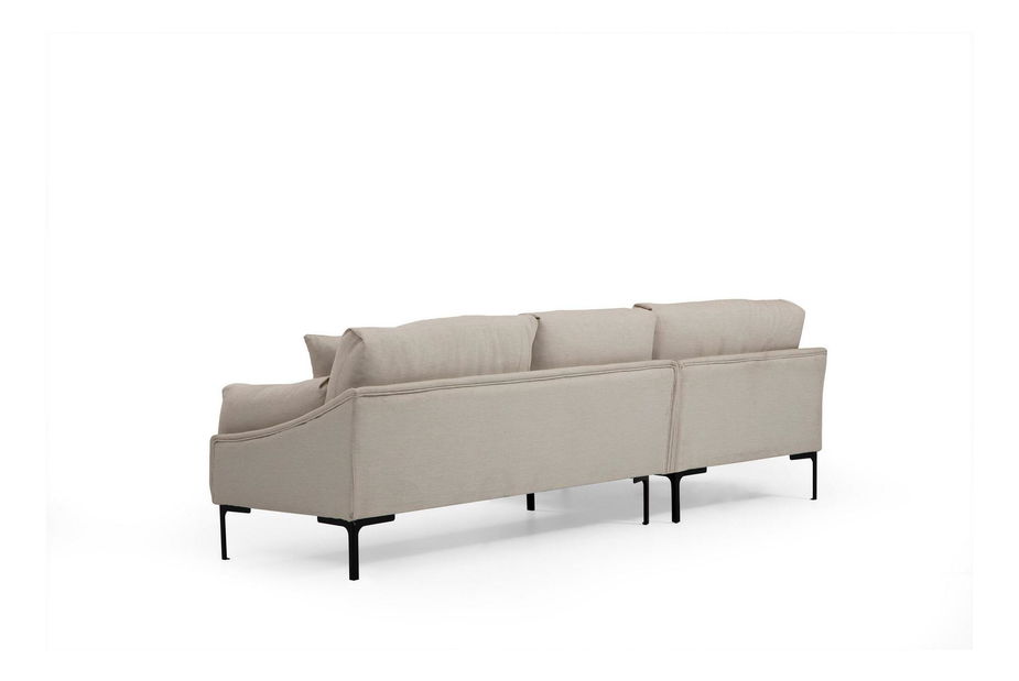 Kutna garnitura Leonero (L) (krem + crna)