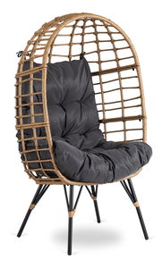 Kerti fotel Mady (szürke + természetes) 