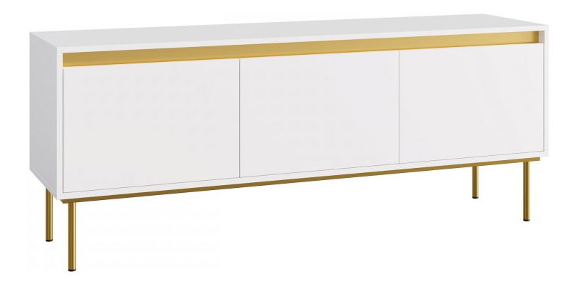 Dulap TV Gelean 3D (Alb + auriu) 