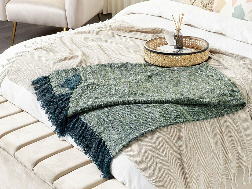 Pătură 130 x 170 cm Paiza (albastru + multicolor)