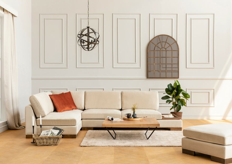 Colțar cu Taburetee Tullia (tbej) (S)