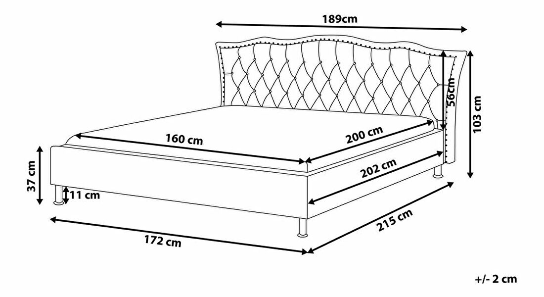 Manželská posteľ 160 cm MATH (s roštom) (sivá)