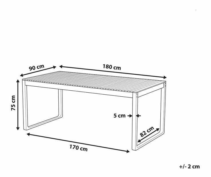 Masă de sufragerie Sasan (pentru 8 persoane) (maro)