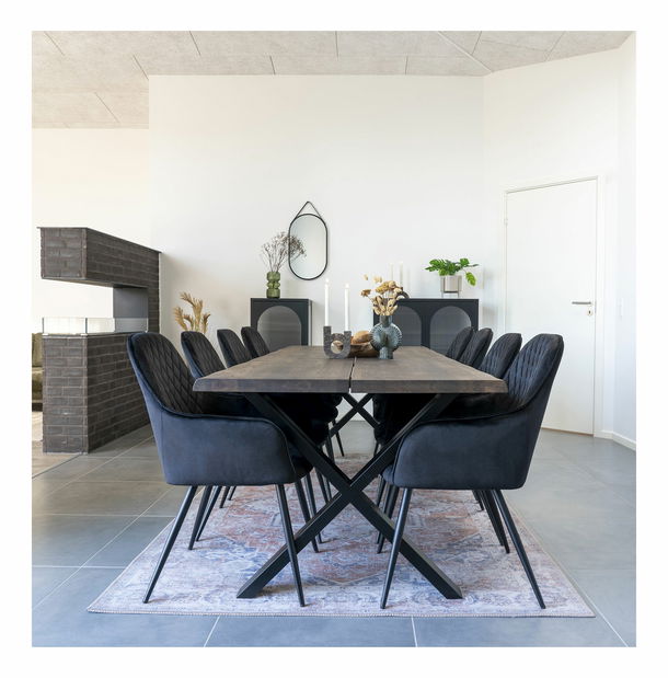 Jedálenský stôl Tvameria 12 (tmavohnedá)