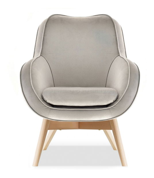 Dizájnos fotel Merch (bézs + fekete)