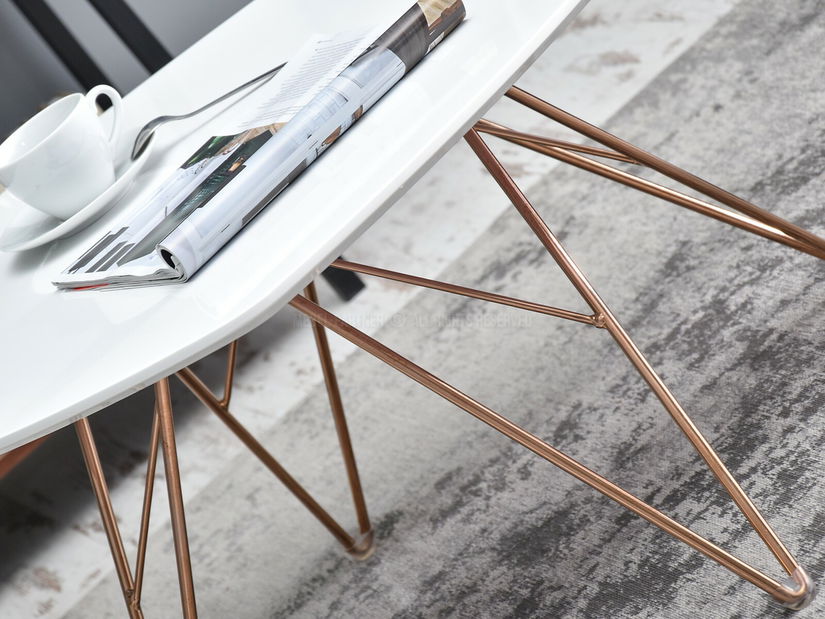 Dohányzóasztal Petal Zest Xl (fehér + fekete)