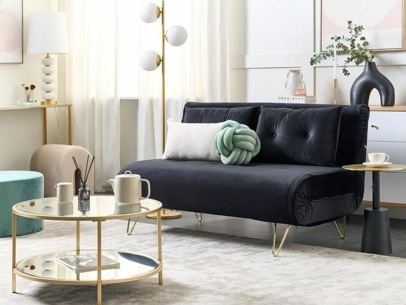 Kétszemélyes kanapé Vignette (fekete) 