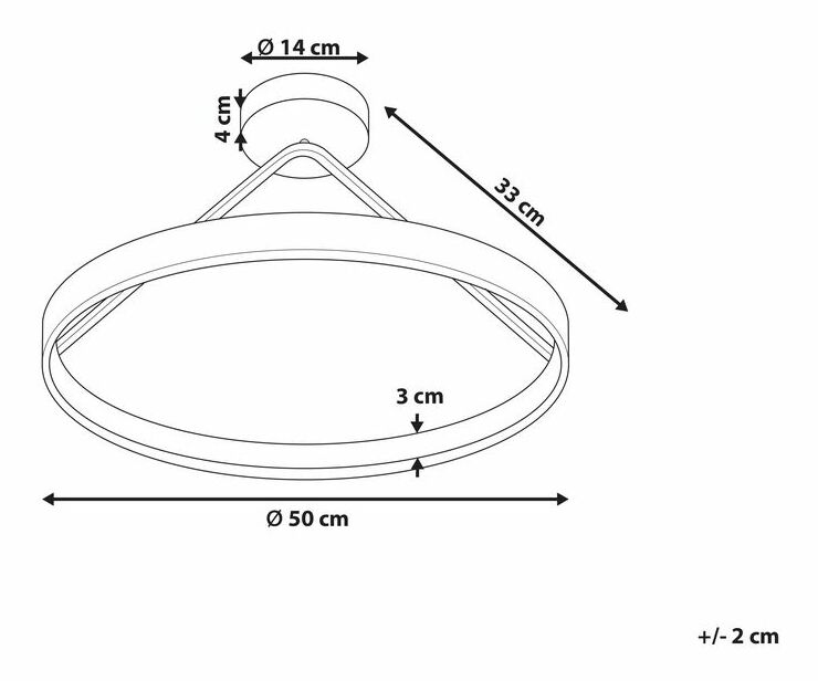 Függő lámpa LED Agio (fekete)