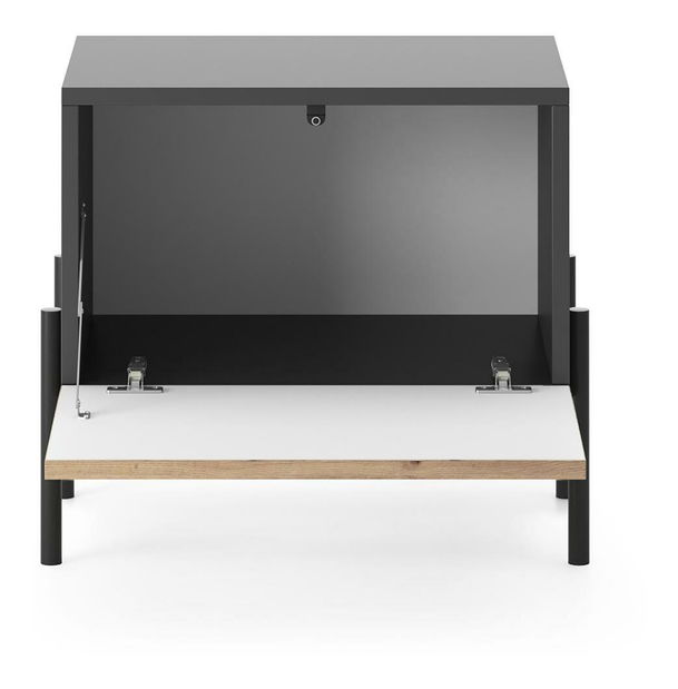 Noptieră Lamellito L4 (negru + stejar)