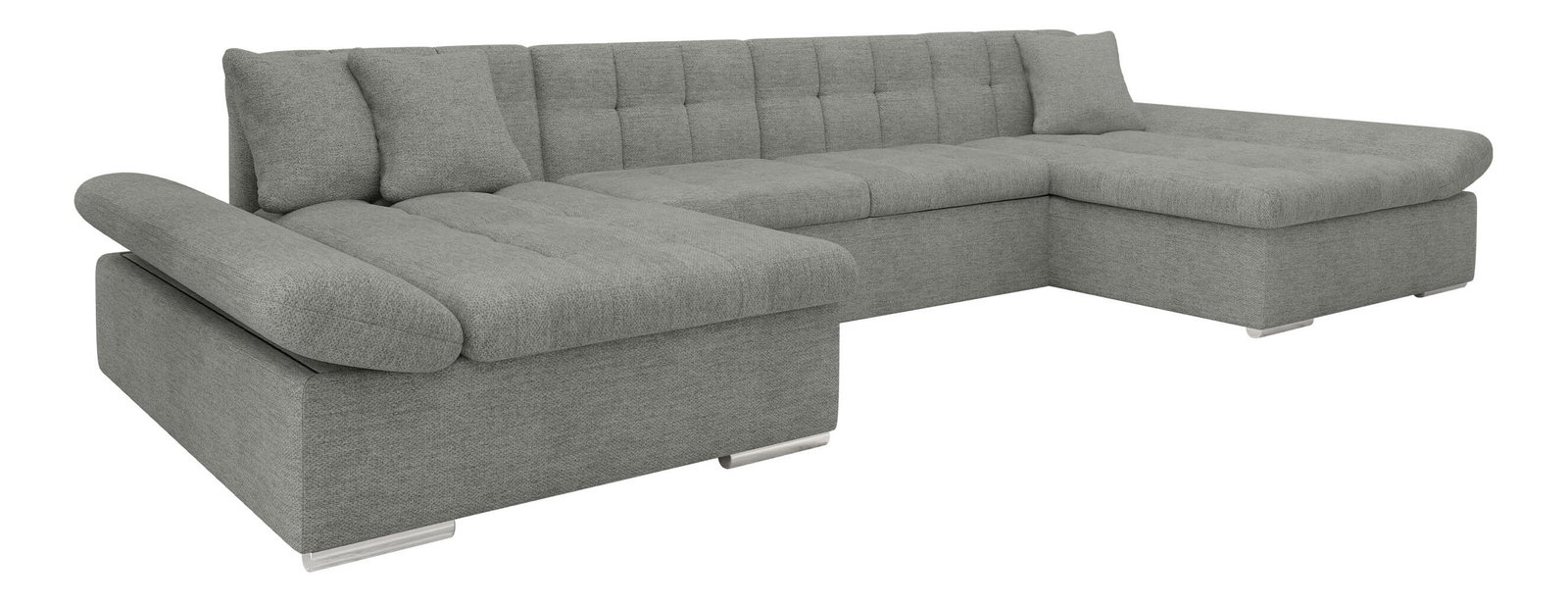 Rohová sedacia súprava Agnara (strieborná)