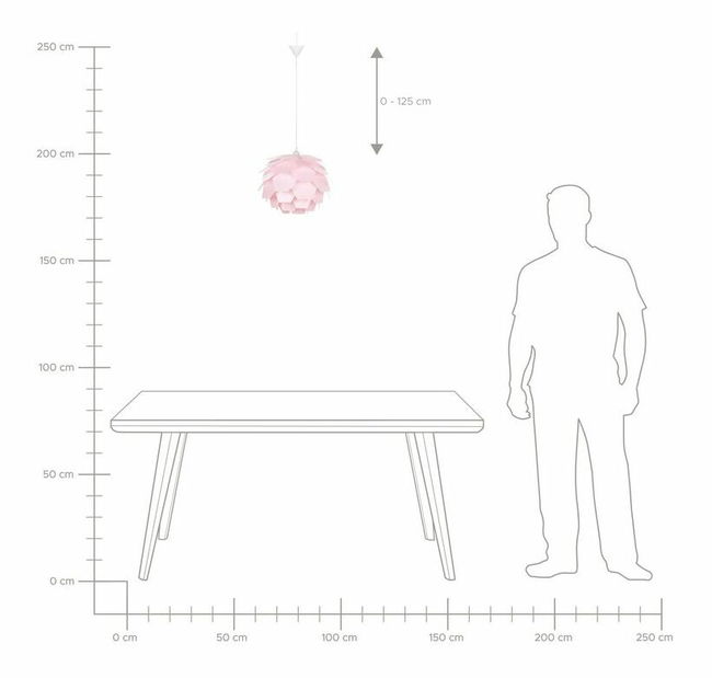 Lustră Sayoca (roz) 