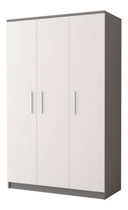 Ormar za garderobu Oleg II (bijela + siva)