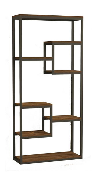 Regál Livido (orech + čierna)