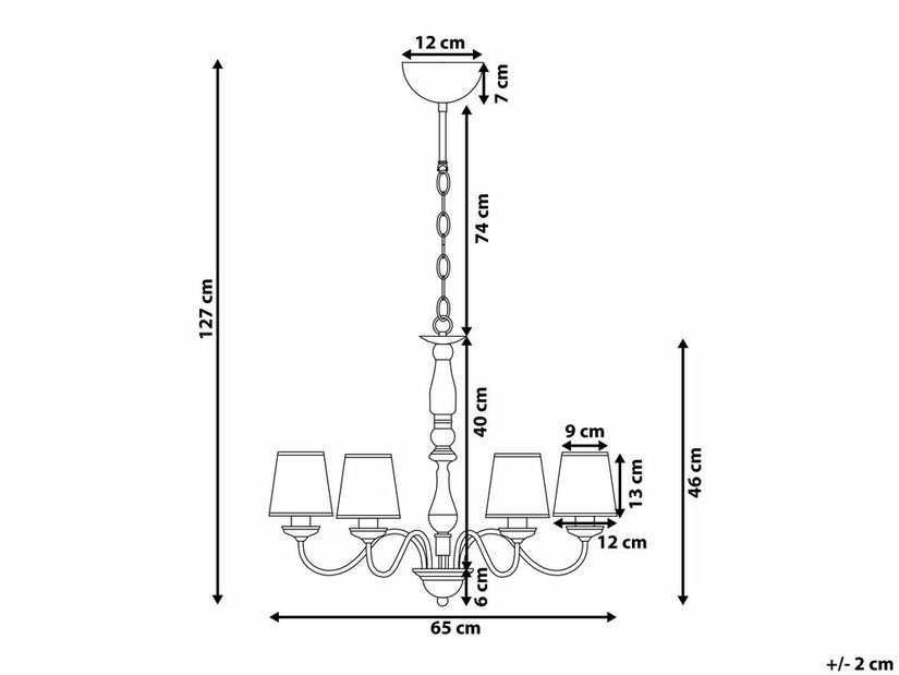 Luster Brisia (mosadzná)