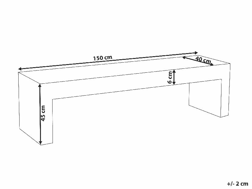 Bancă de grădină TONUTO (beton) (gri)